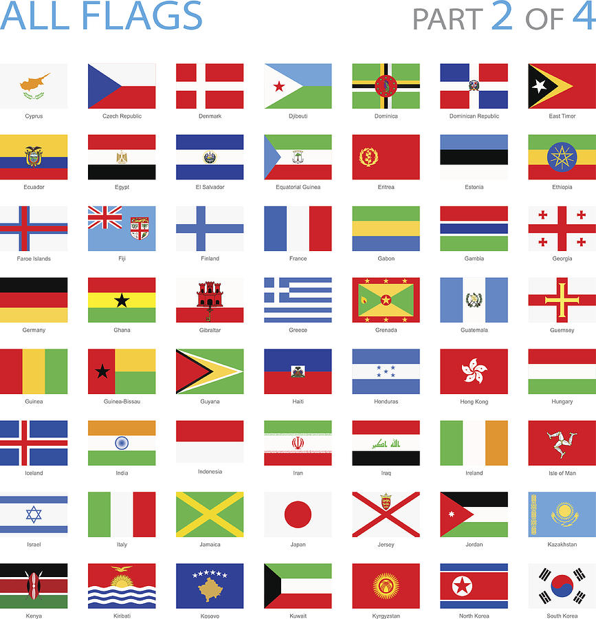 All World Flags - Illustration Drawing by Pop_jop