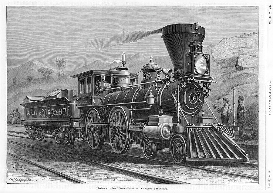 Alleghany Steam Locomotive Drawing by Mary Evans Picture Library - Fine ...