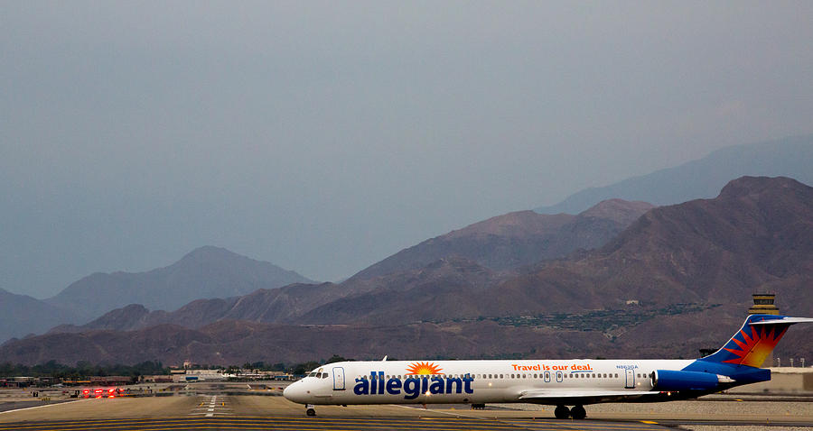 Allegiant at Palm Springs Airport Photograph by John Daly