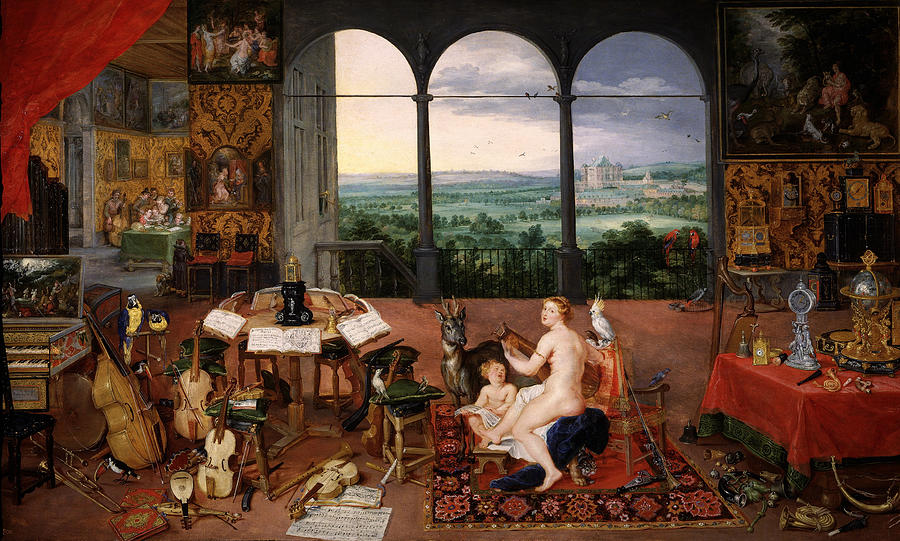 Allegory of Hearing. Sense of Hearing or Hearing Painting by Jan Brueghel the Elder and Peter Paul Rubens