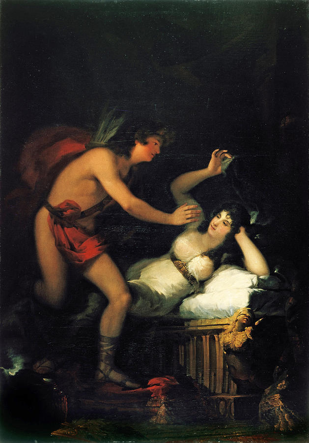 Allegory of Love. Cupid and Psyche Painting by Francisco Goya