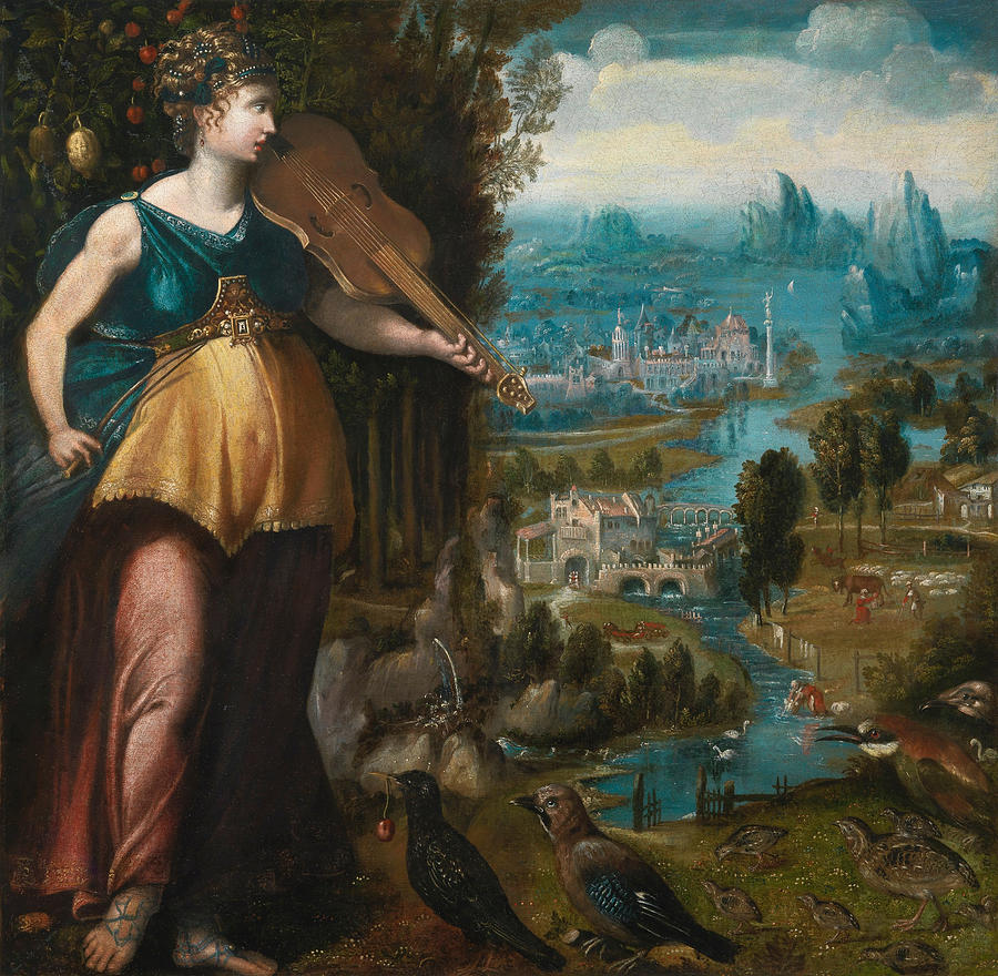 Allegory of Music Painting by Franco-Flemish School of the mid 16th ...