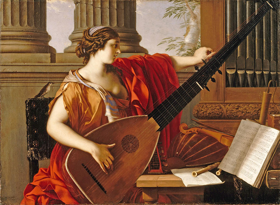 Laurent De La Hyre Painting - Allegory of Music by Laurent de La Hyre
