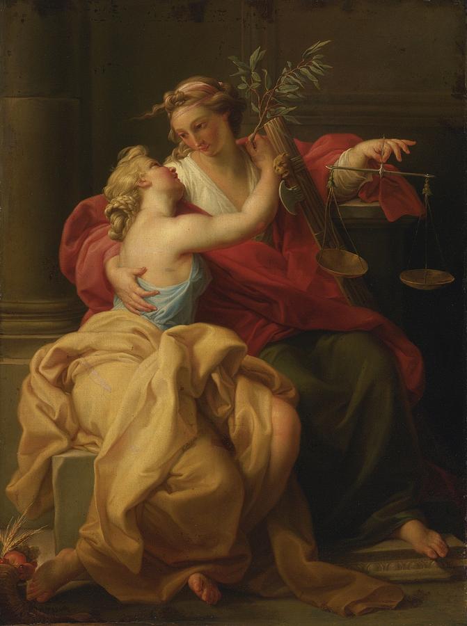 Allegory Of Peace And Justice Painting by Celestial Images