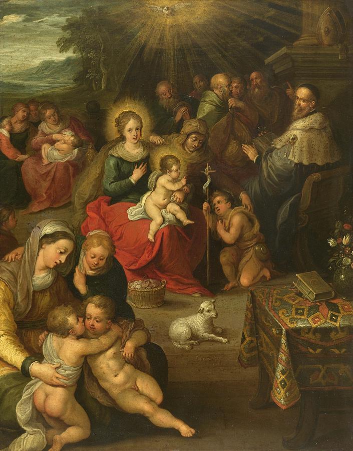 Portrait Painting - Allegory of the Christ Child as the Lamb of God by Frans Francken