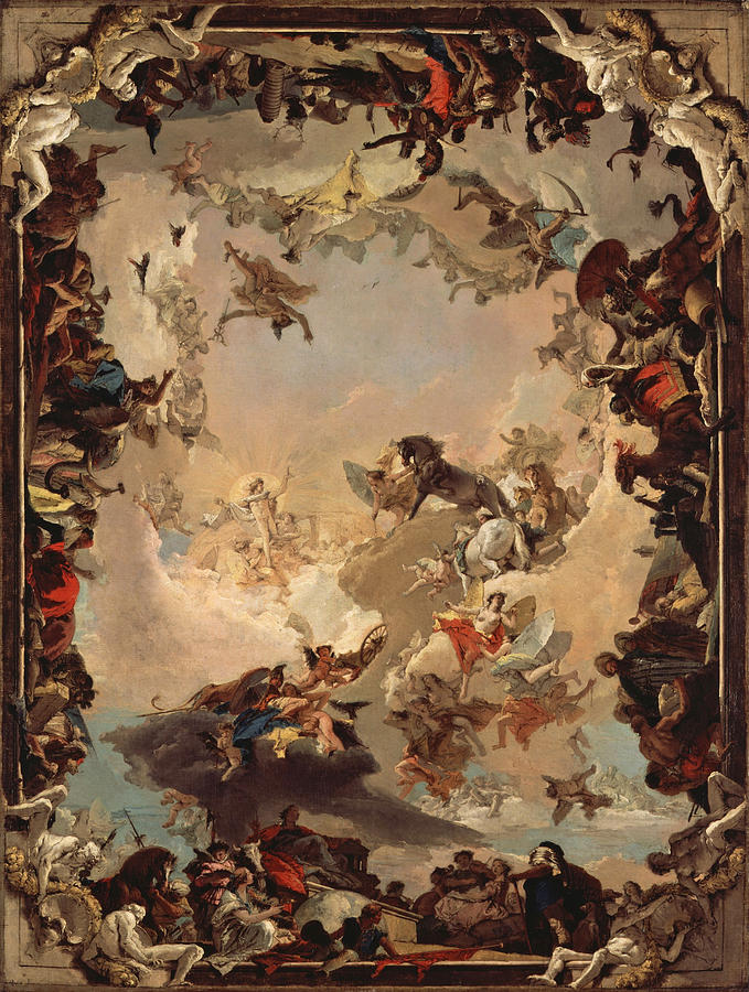 Giovanni Battista Tiepolo Painting - Allegory of the Planets and Continents by Giovanni Battista Tiepolo