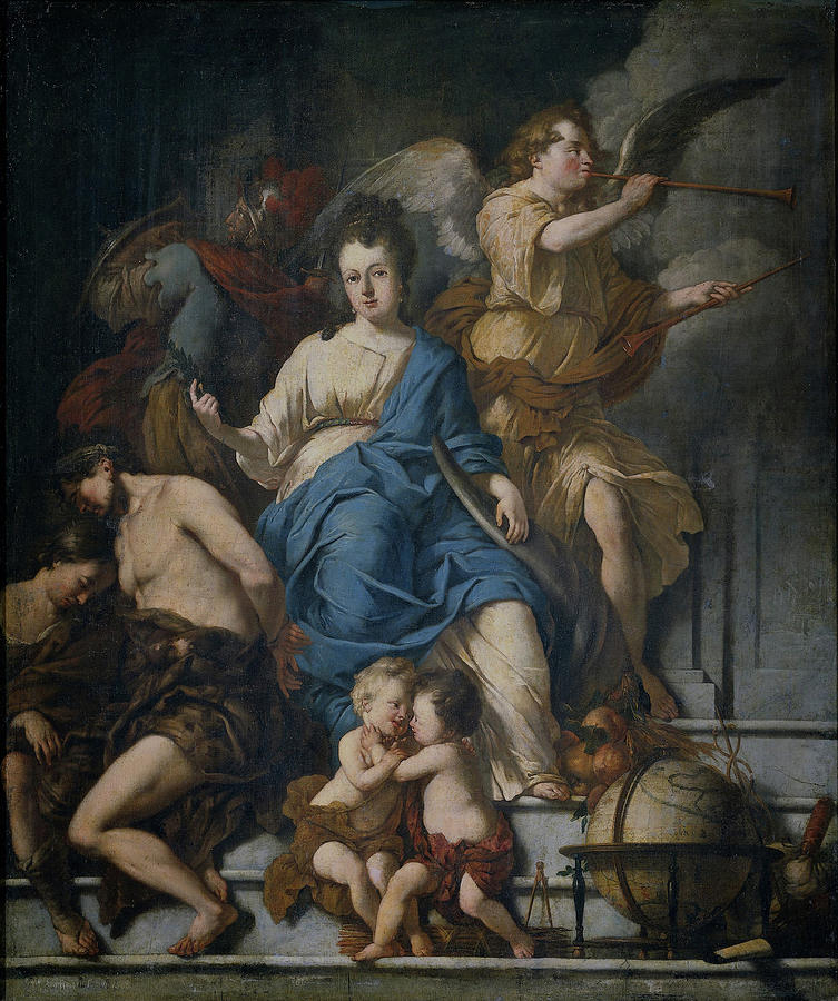 Allegory Of The Treaty Of Ryswick, 1697, Johannes Voorhout Drawing by ...