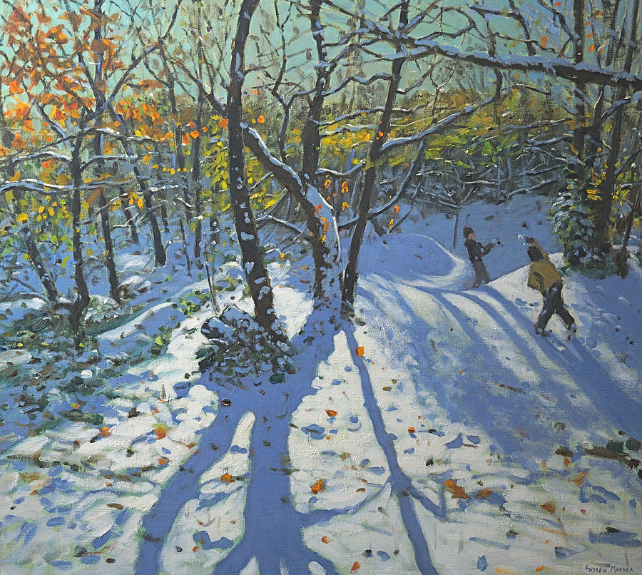 Andrew Macara Painting - Allestree Park Woods November by Andrew Macara