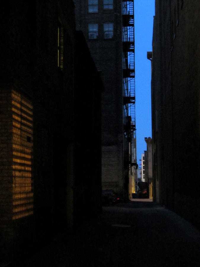 Alley at Night Photograph by Anita Burgermeister