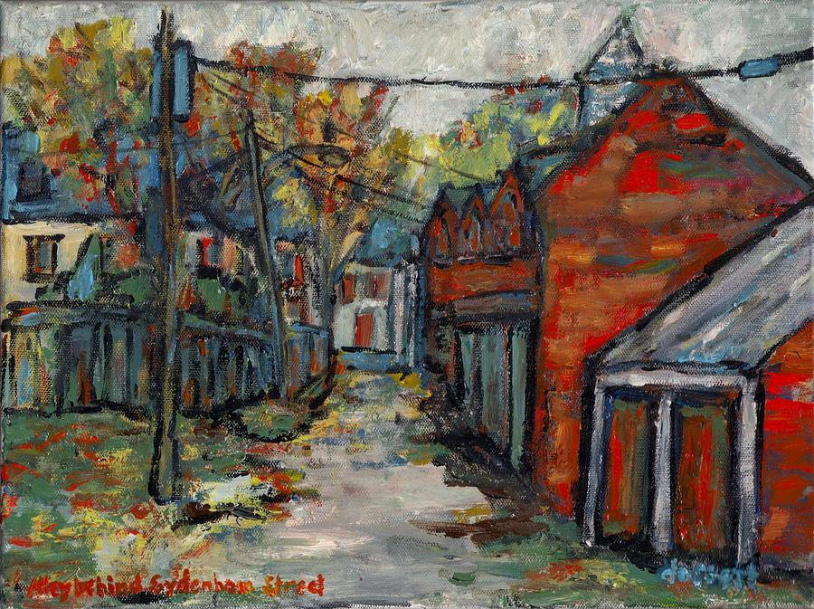 Alley Behind Sydenham Street Painting by David Dossett