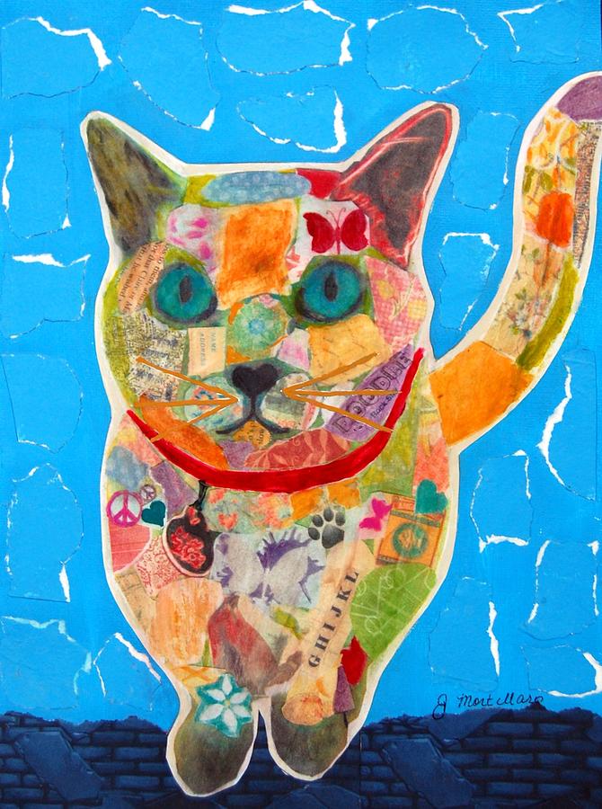 Alley Cat Mixed Media by Julie Mortillaro