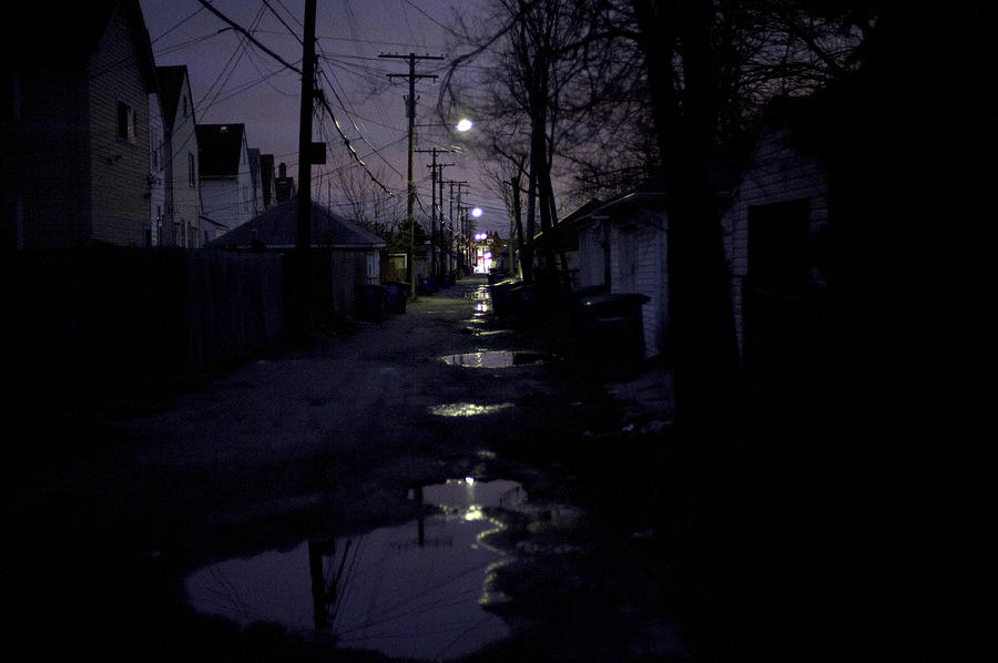 Alley Night Photograph by Steven Dunn