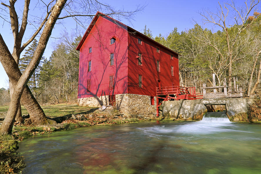 Alley Spring Grist Mill - Missouri - National Historic Site Photograph by Jason Politte