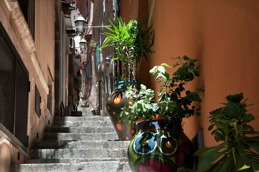 Alleyways Of Taormina Photograph by Mitch Diamond