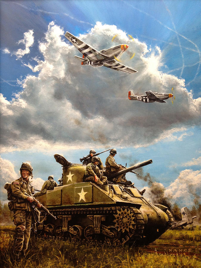 Allied Front 1944 Painting by Dan Nance