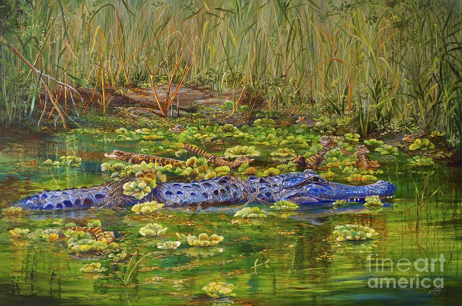 Alligator Pod Painting by AnnaJo Vahle