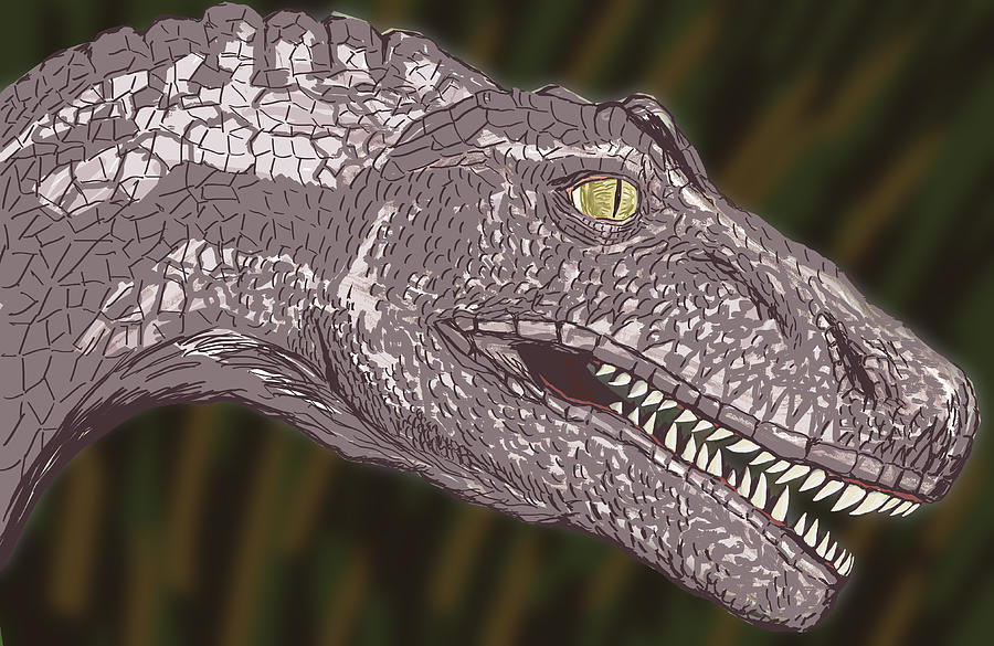 Prehistoric Digital Art - Allosaurus by Jeffrey Oleniacz