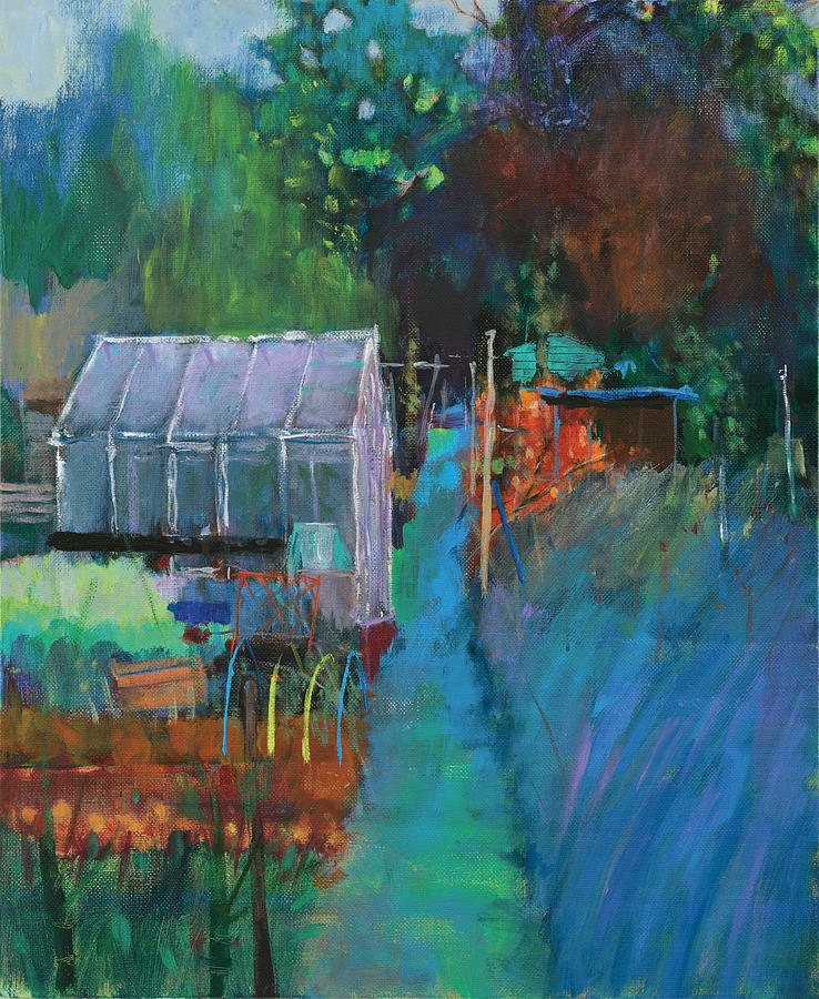 Garden Painting - Allotment by Marco Cazzulini