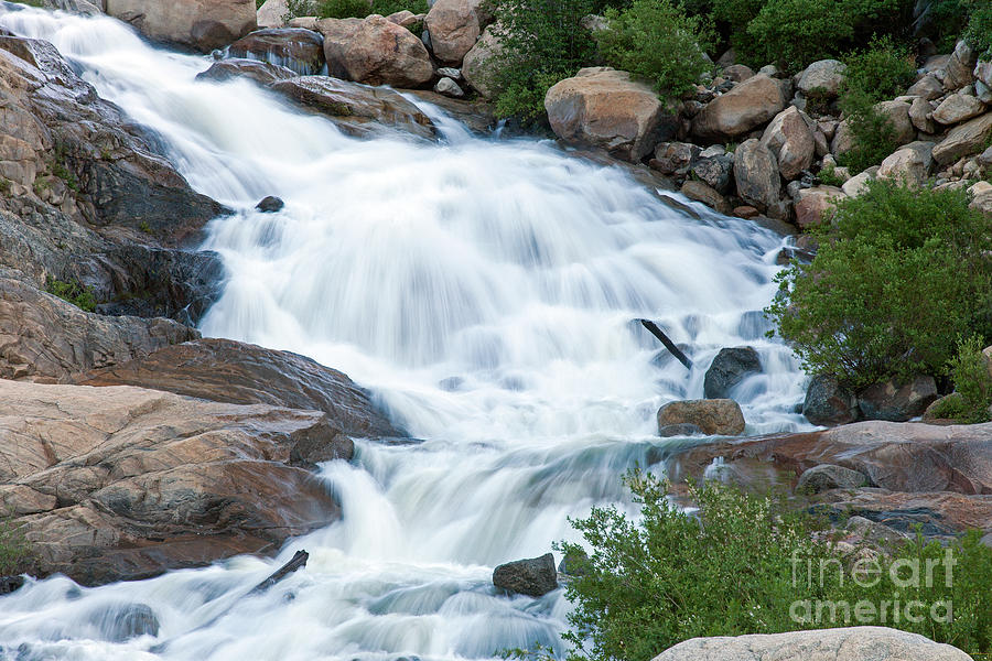 Alluvial Fan Falls on Roaring River in Rocky Mountain National Park Photograph by Fred Stearns