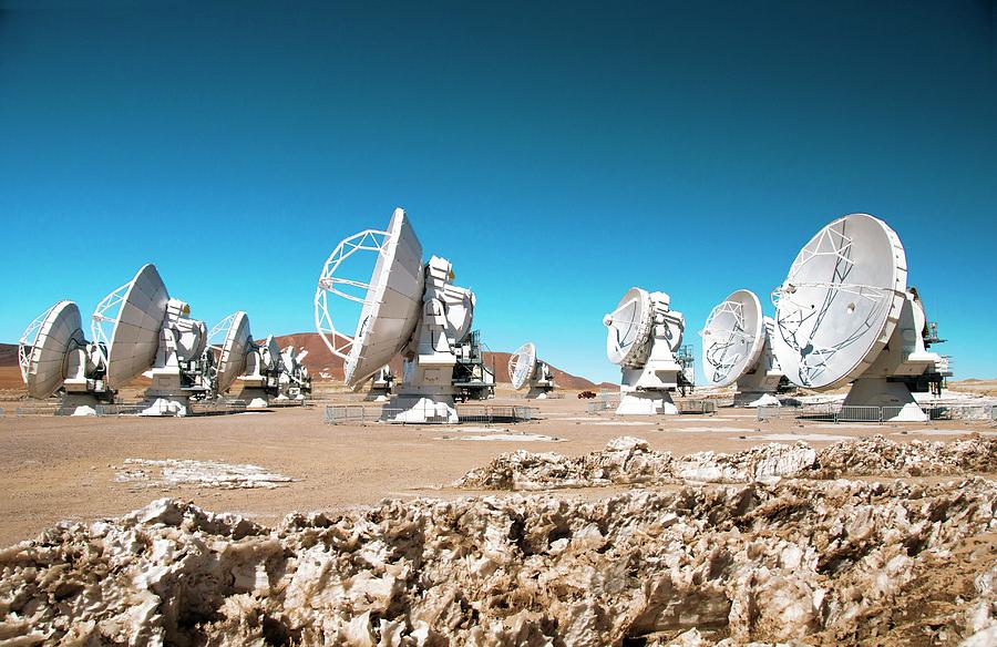 Landscape Photograph - Alma Array Operations Site by Alma (eso/naoj/nrao), W. Garnier/european Southern Observatory/science Photo Library