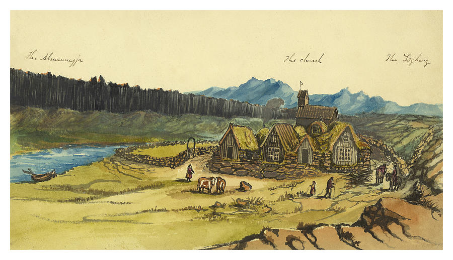 Almanna Gorge Circa 1862 Painting