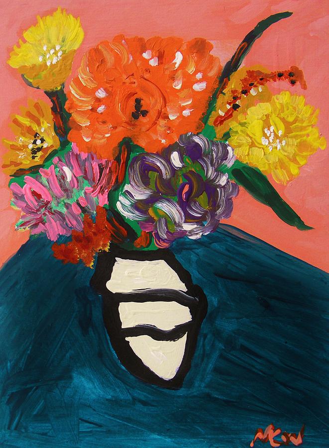 Almond Vase Painting by Mary Carol Williams