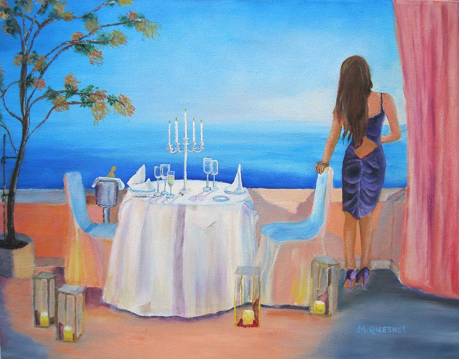 Dressed To Kill Painting - Almost Happy Hour by Marcel Quesnel