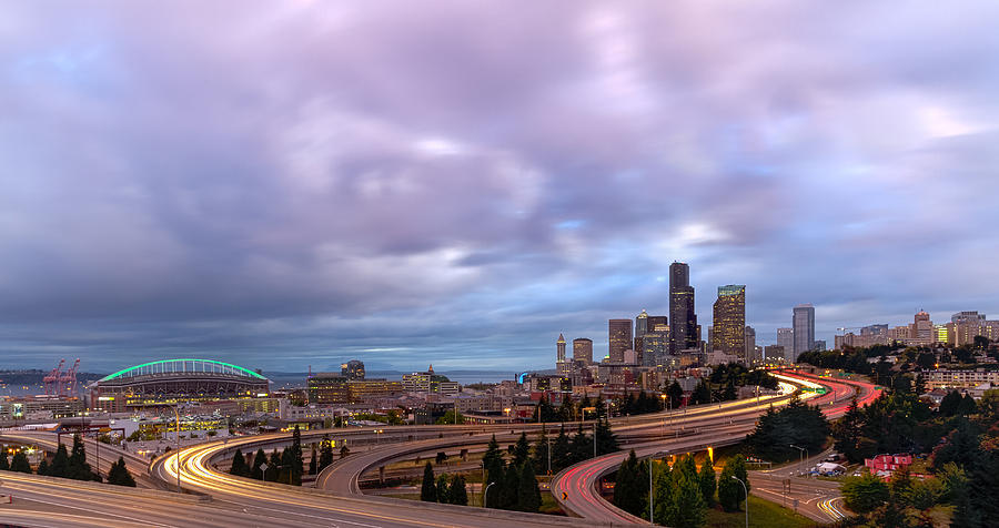 Almost Sunset in Seattle Photograph by Ken Stanback