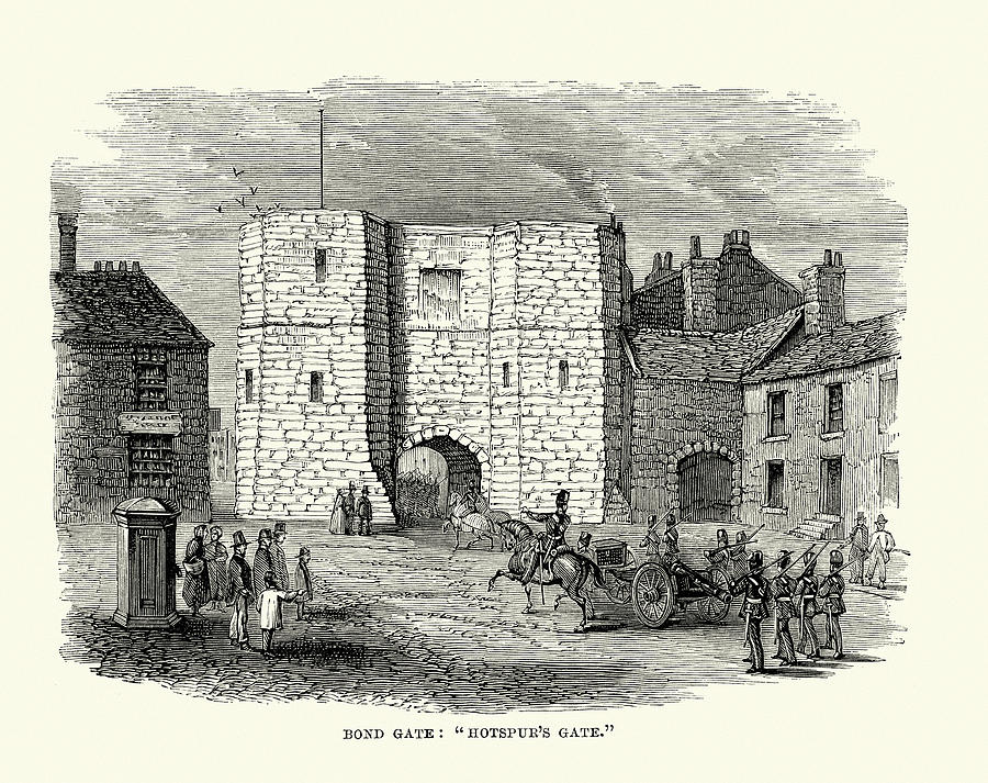 Alnwick Castle - Bond or Hotspurs Gate Drawing by Duncan1890