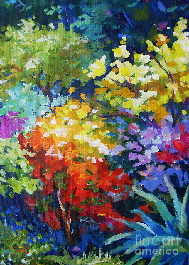 Colorful Garden Painting by John Clark