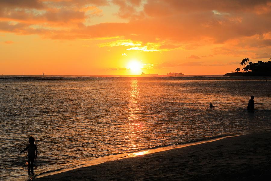 Sunset Photograph - Aloha ahiahi Ohana by DJ Florek