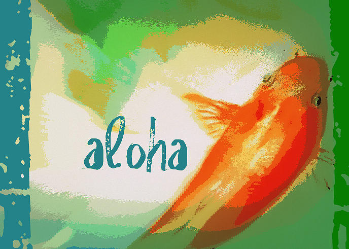 Aloha Koi Painting by Wendy Wiese