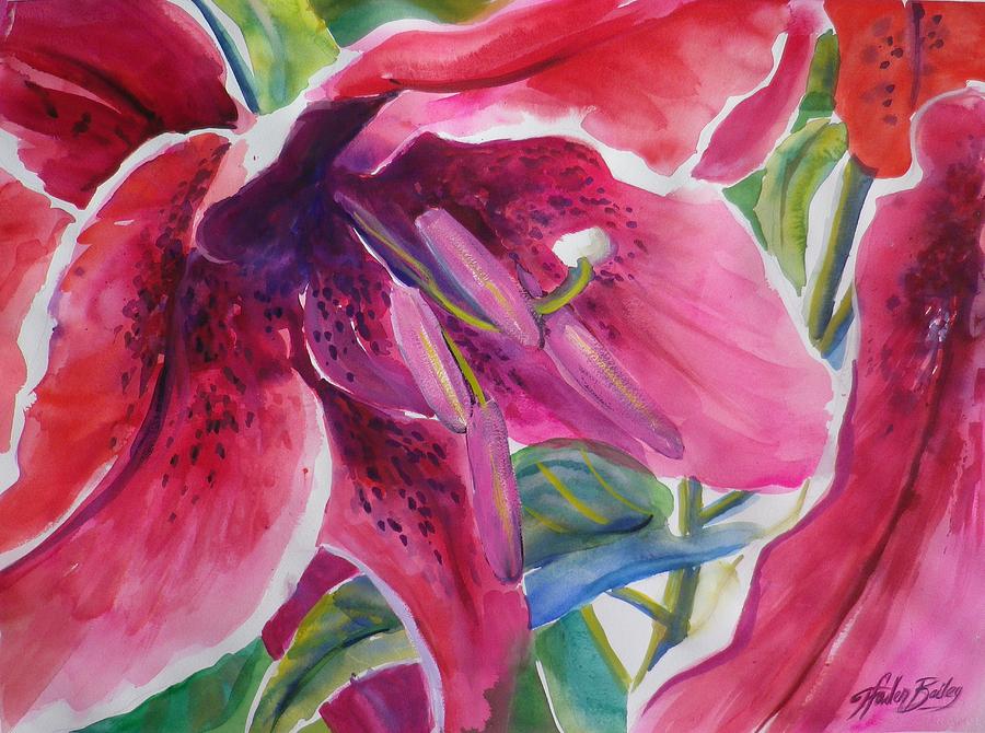 Aloha Lily by Therese SOLD Painting by Tf Bailey