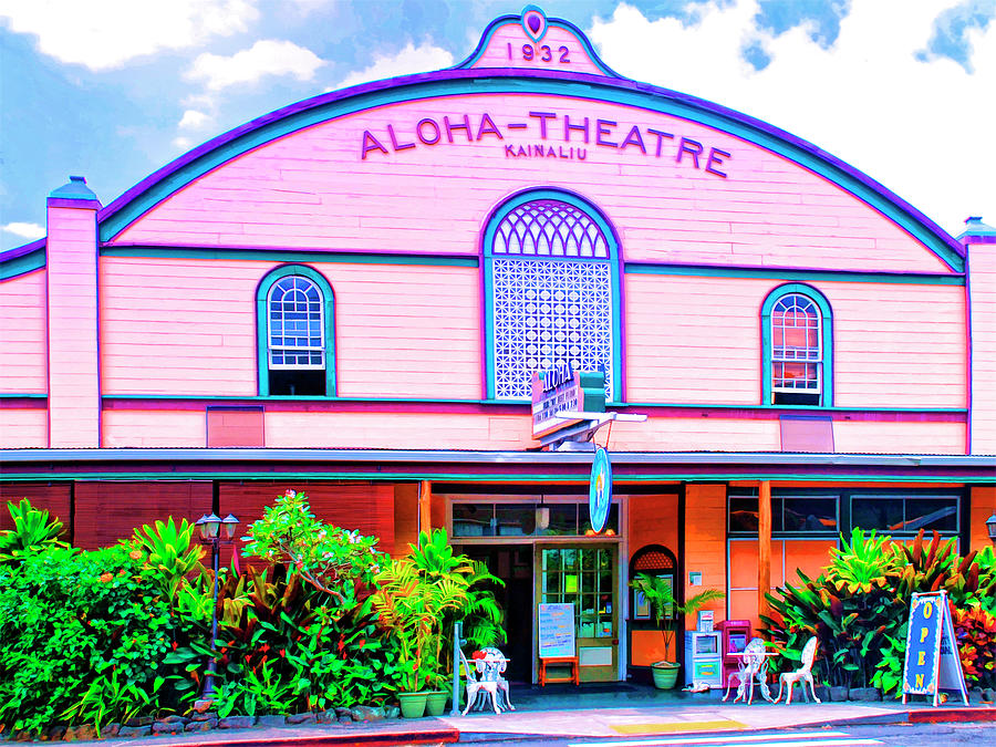 Aloha Theatre Kona Mixed Media by Dominic Piperata