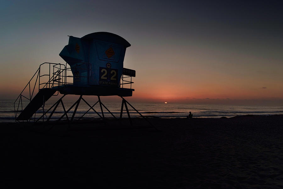 Alone on Beach Photograph by James David Phenicie