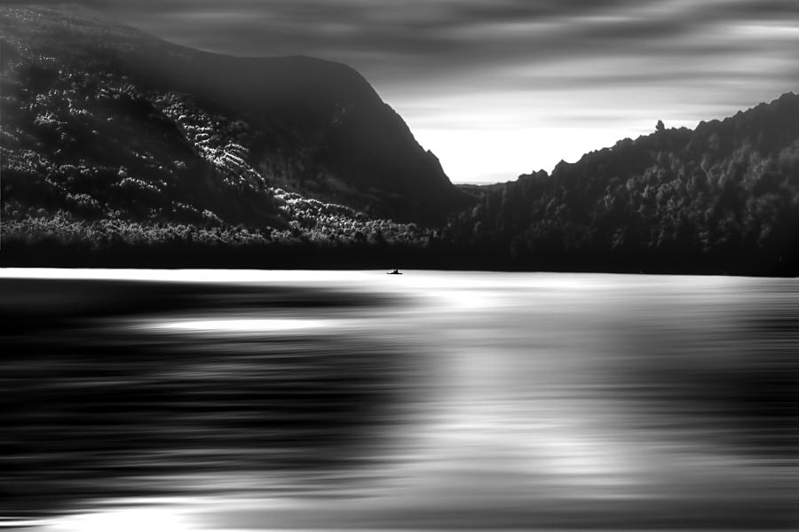 Mountain Photograph - Alone on the Lake Baxter State Park by Gary Smith