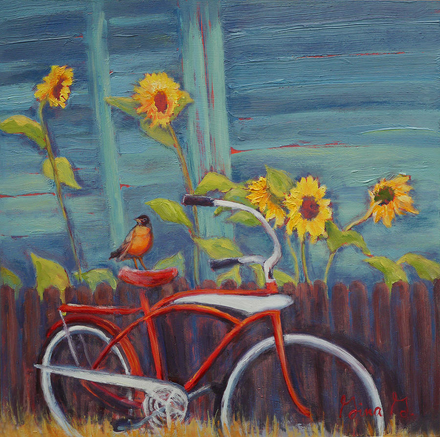 Along for the Ride Painting by Gina Grundemann