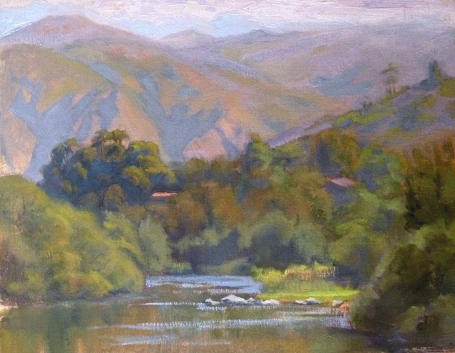 Along Malibu Creek Painting by Sharon Weaver
