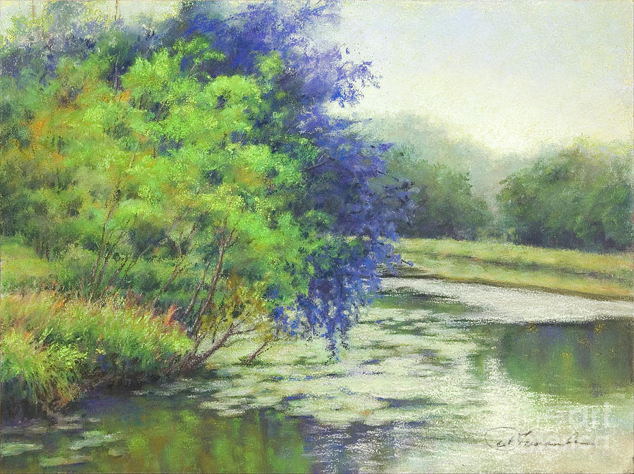 Along the Banks Painting by Candace D Fenander - Fine Art America