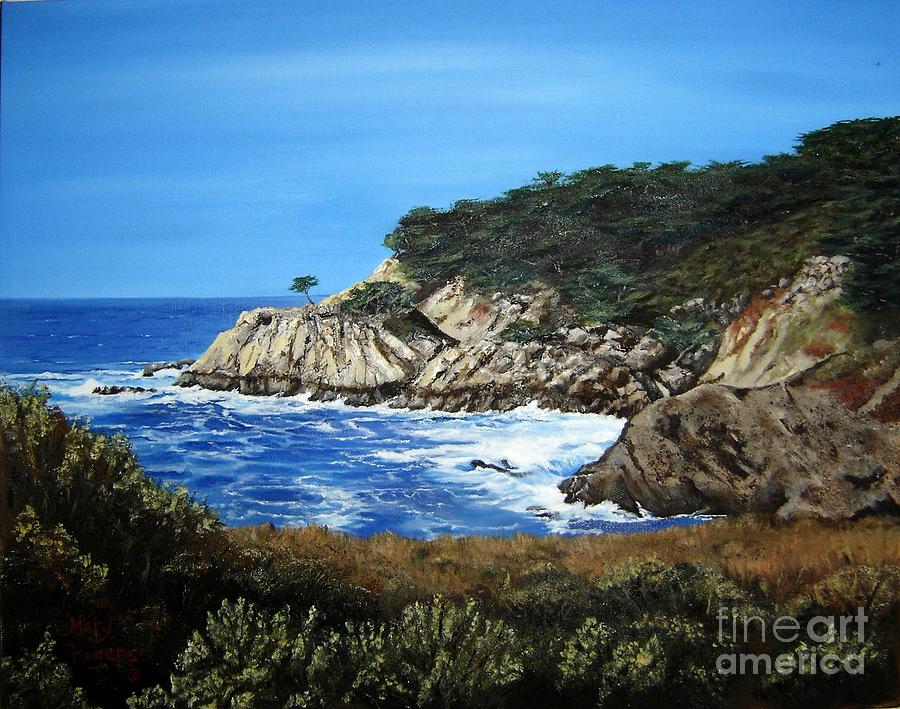 Along the California Coast Painting by Mary Rogers