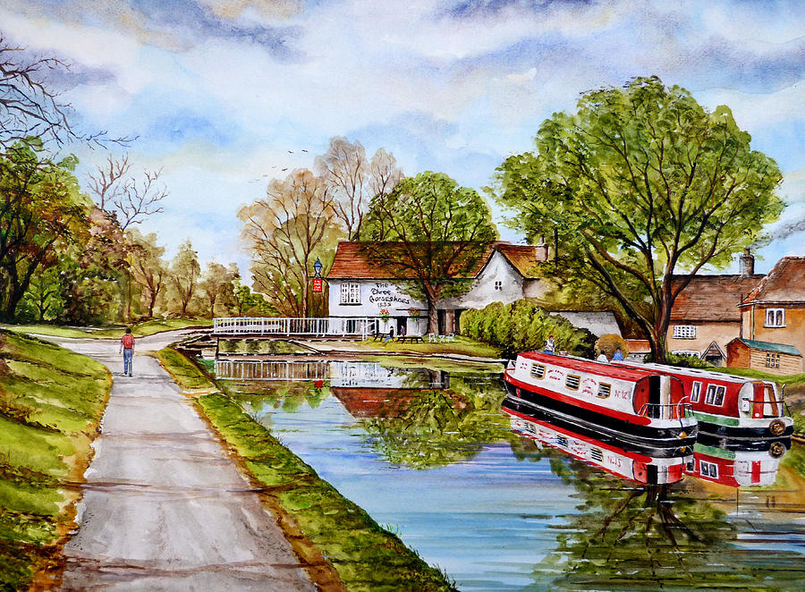 Along the Canal Painting by Andrew Read