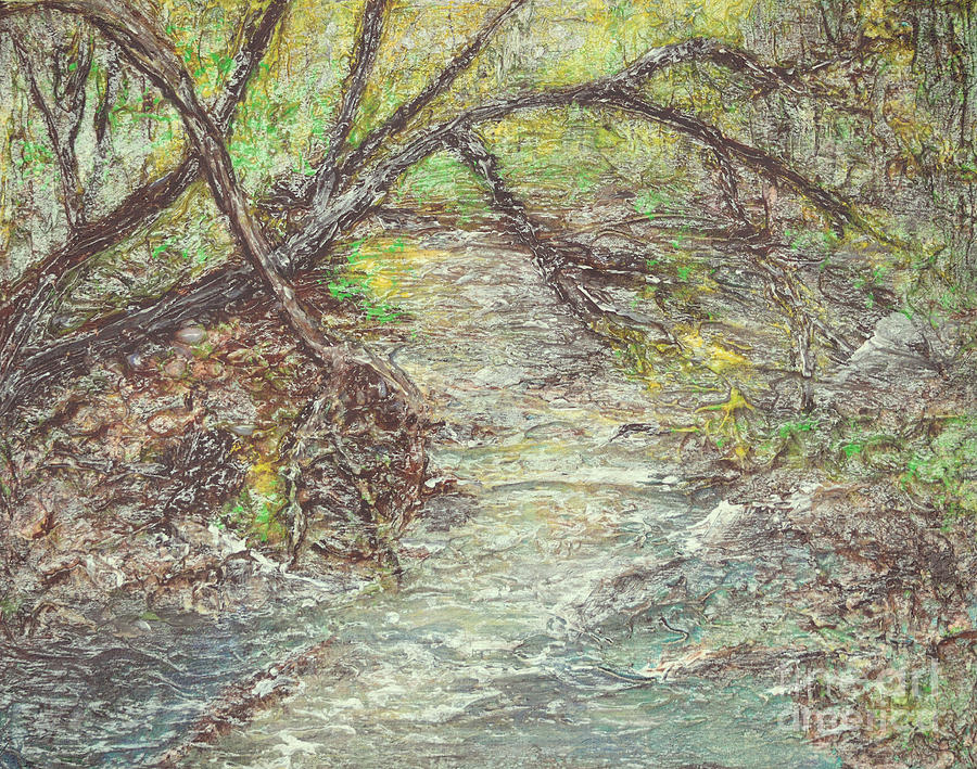 Along The Creek Painting by Alys Caviness-Gober