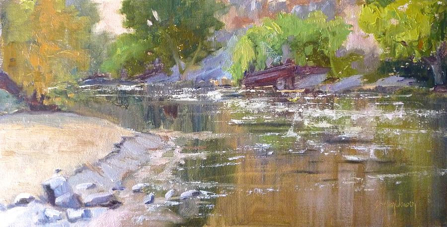 Kern River Painting - Along the Kern River by Sharon Weaver