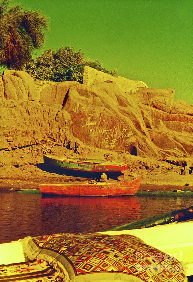 Boat Photograph - Along the Nile by Elizabeth Hoskinson