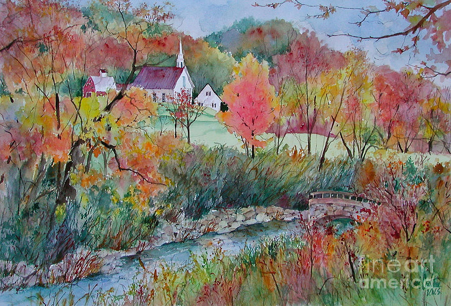 Along the Ottauqueechee Painting by Sherri Crabtree - Fine Art America