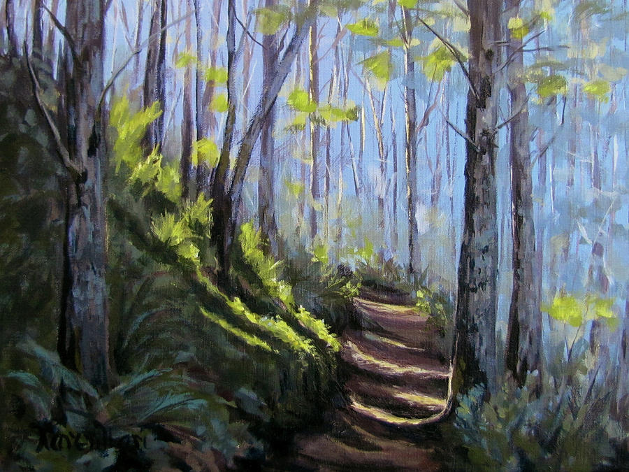 Along the Path Painting by Karen Ilari