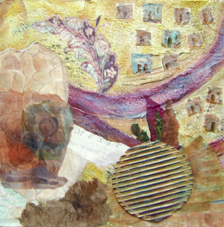 Abstract Mixed Media - Along the Rio Grande by Mtnwoman Silver