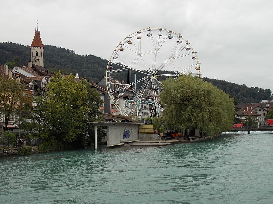Along the River in Thun Photograph by Nina Kindred