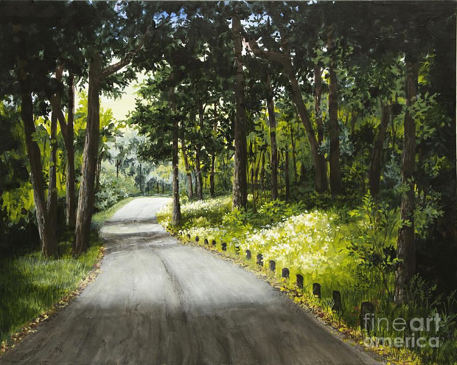 Tree Painting - Along the Way by Mary Palmer