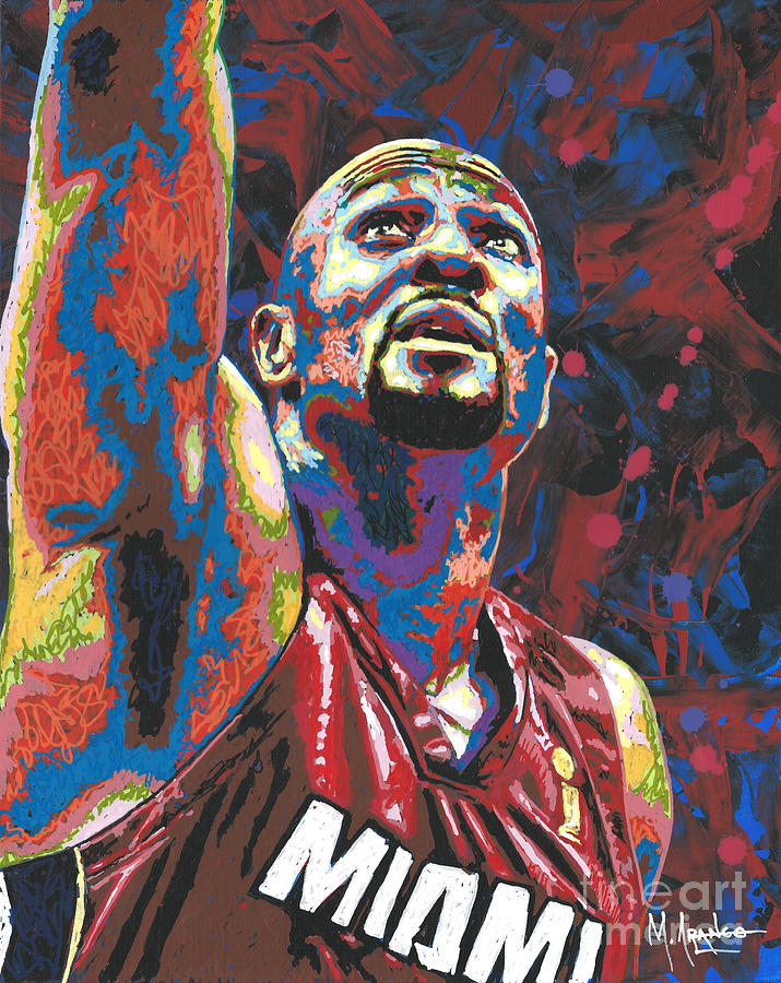 Alonzo Mourning Painting by Maria Arango